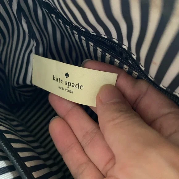 Kate Spade Black Pink Rose Floral Lasercut Leather Clarise Bag - Picture 6 of 7